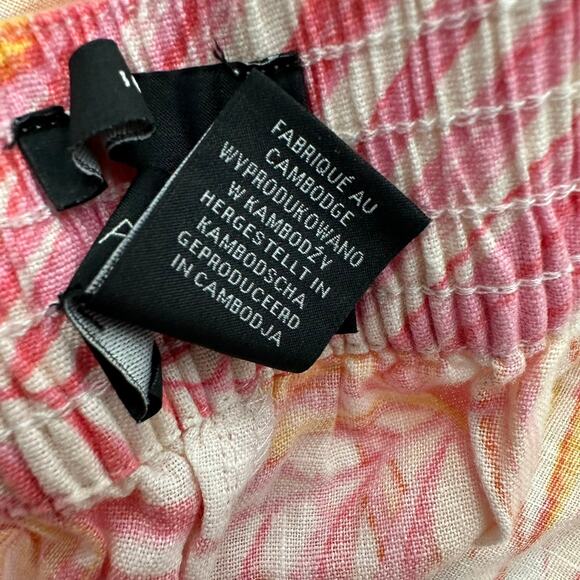 Tahari Womens Linen Pants Size L Cropped Boho Tropical Vacation Resort‎ Cruise - Picture 5 of 9